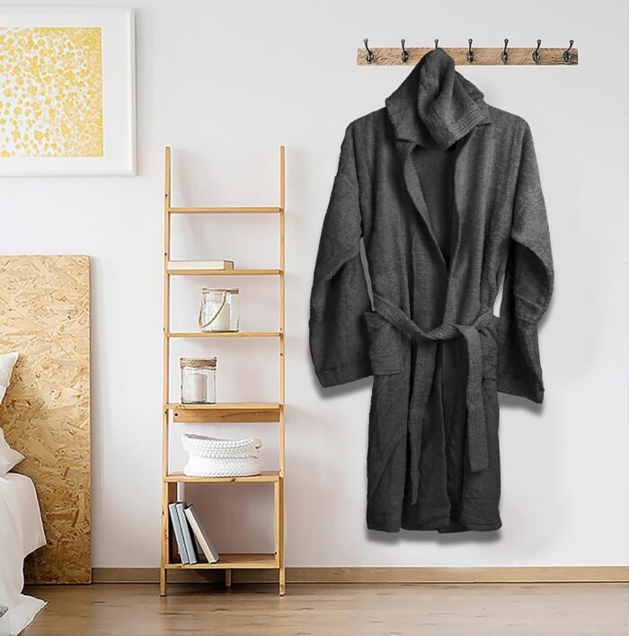Pristine Linen Cotton Terry Scarf Bathrobe for Ladies Cotton Robes Terry Material Robes for Males Towel Gown Unisex Males & Ladies