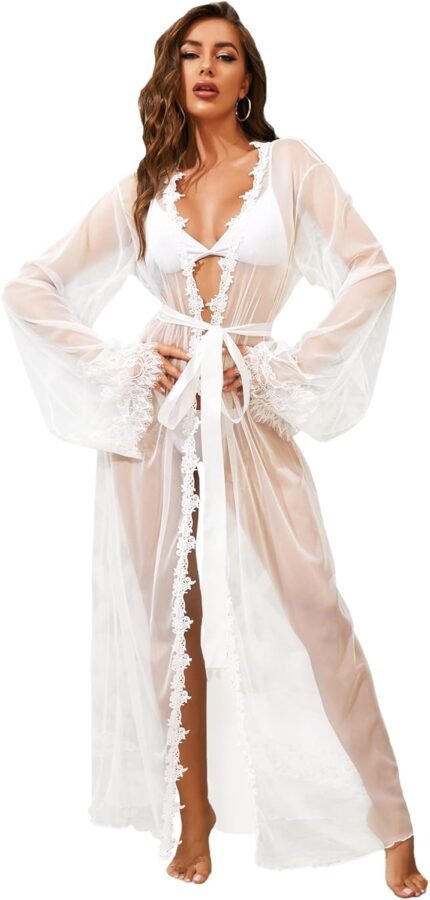 🔹 high-end chiffon robe.
