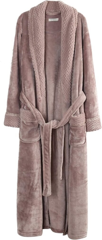 Richie Home Girls’s Plush Delicate Heat Fleece Bathrobe Gown RH1591
