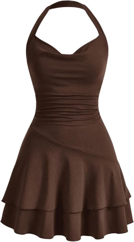 SOLY HUX Cute Halter Mini Dres…