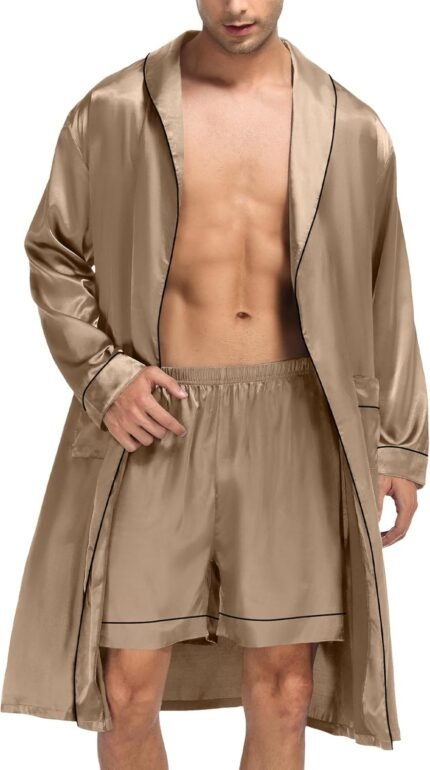 🔹 soft satin robe