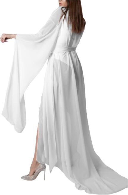 🔹 high-end chiffon robe.