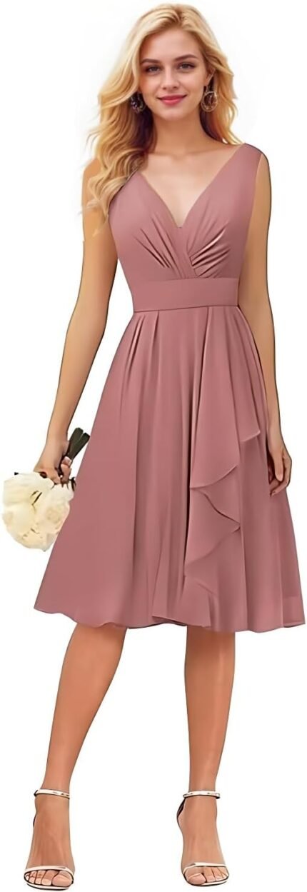 Brief Bridesmaid Clothes V Nec…