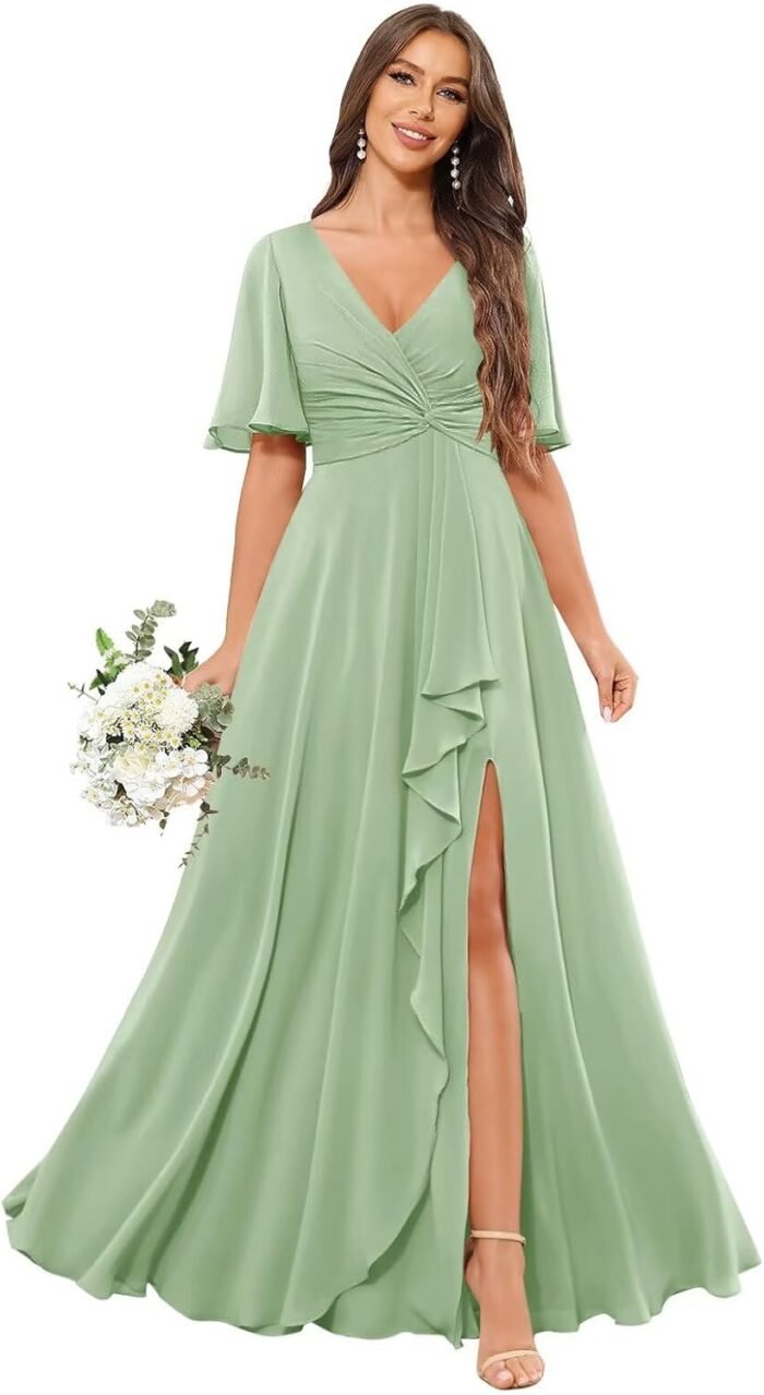 Quick Sleeve Bridesmaid Dresse…