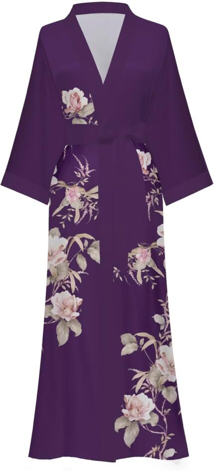 🔹 high-end chiffon robe.