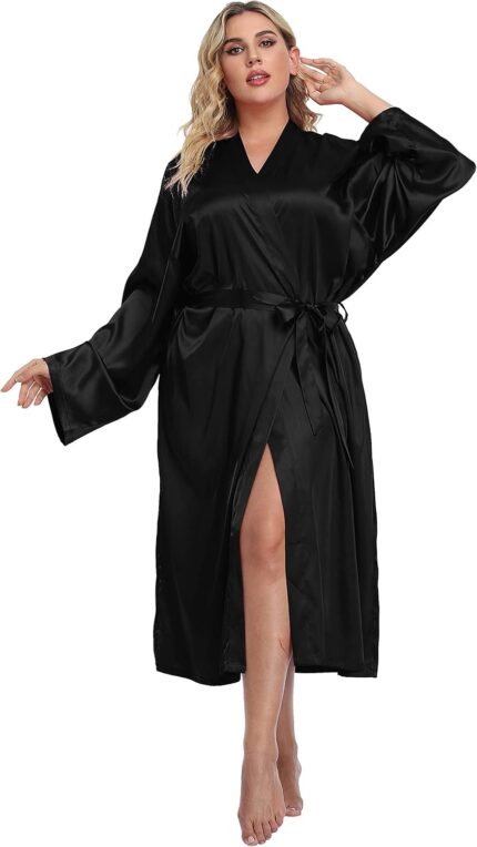 🔹 high-end chiffon robe.