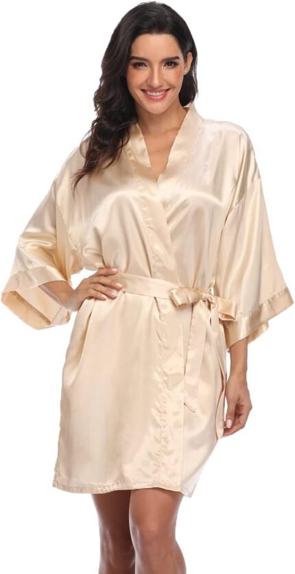 🔹 high-end chiffon robe.