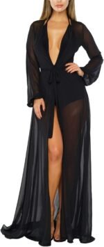 🔹 high-end chiffon robe.