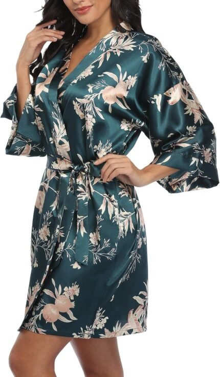 🔹 soft satin robe