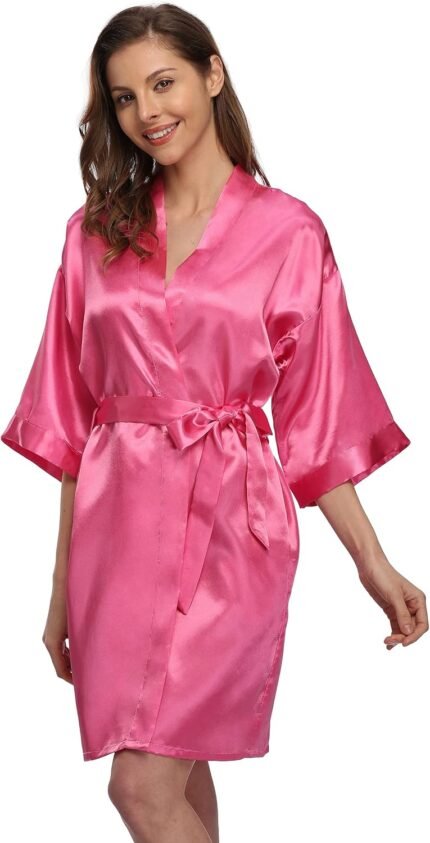 🔹 soft satin robe