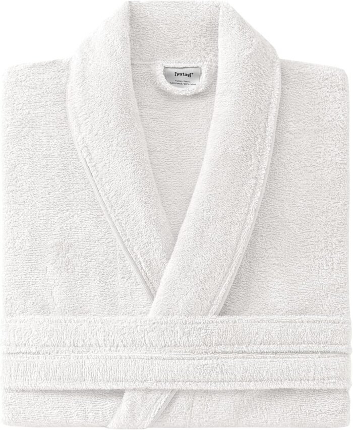 Yatas Bedding Necessities Bathrobes, 100% Cotton Gentle Gown, Fluffy, Heat, Absorbent, Fast Dry Mens & Womens Gown