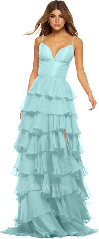 fluffy evening dresses