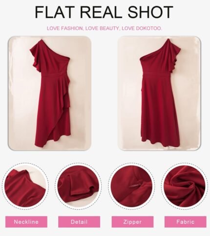 Dokotoo Womens One Shoulder Sl…