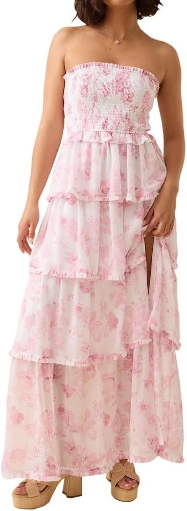 Girls Boho Floral Maxi Tube Dr… Girls Boho Floral Maxi Tube Dr…
