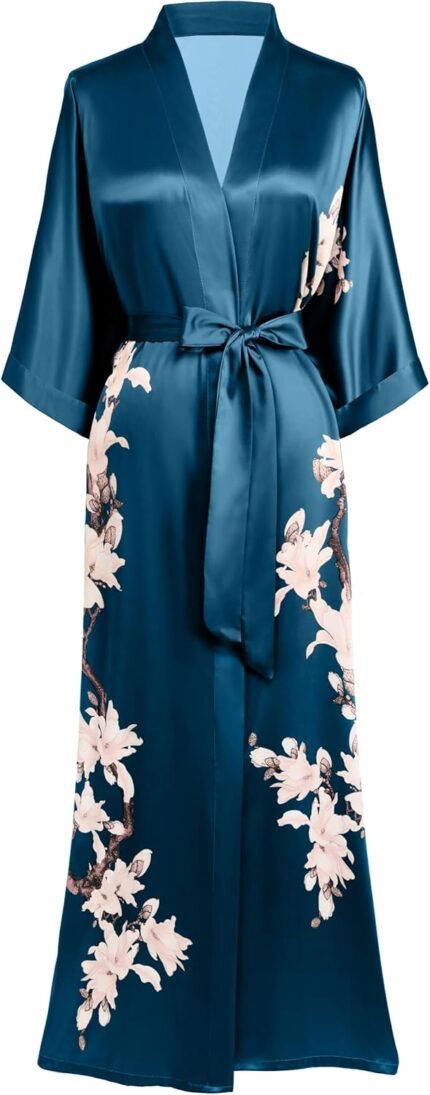 🔹 soft satin robe
