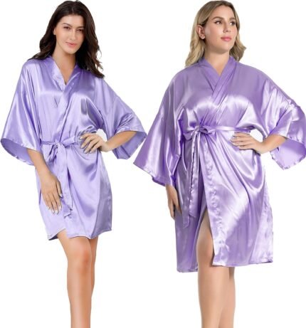 🔹 high-end chiffon robe.