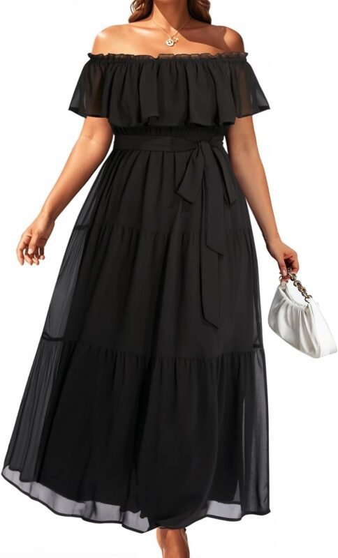 Off-shoulder dresses.