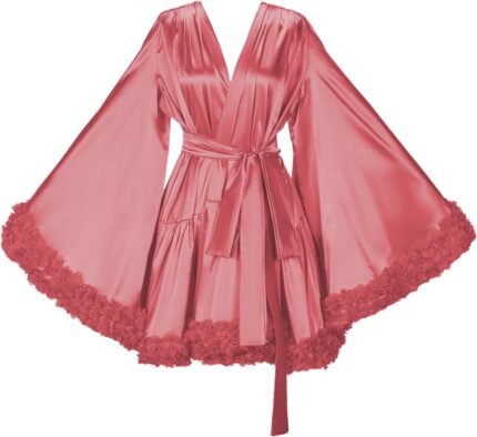 🔹 high-end chiffon robe.