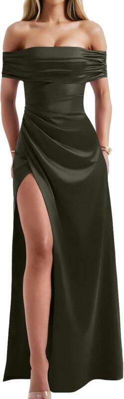 Off-shoulder dresses.