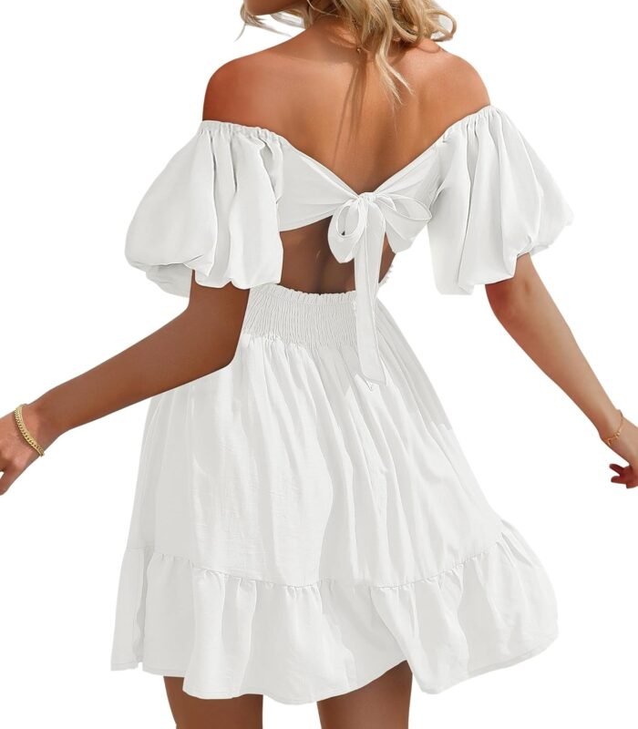 Off-shoulder dresses.