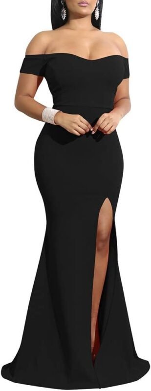 Off-shoulder dresses.