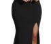 Off-shoulder dresses.