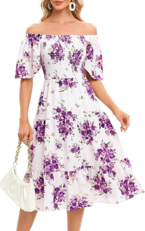 Off-shoulder dresses.