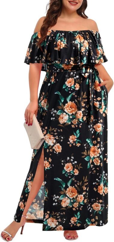 Off-shoulder dresses.