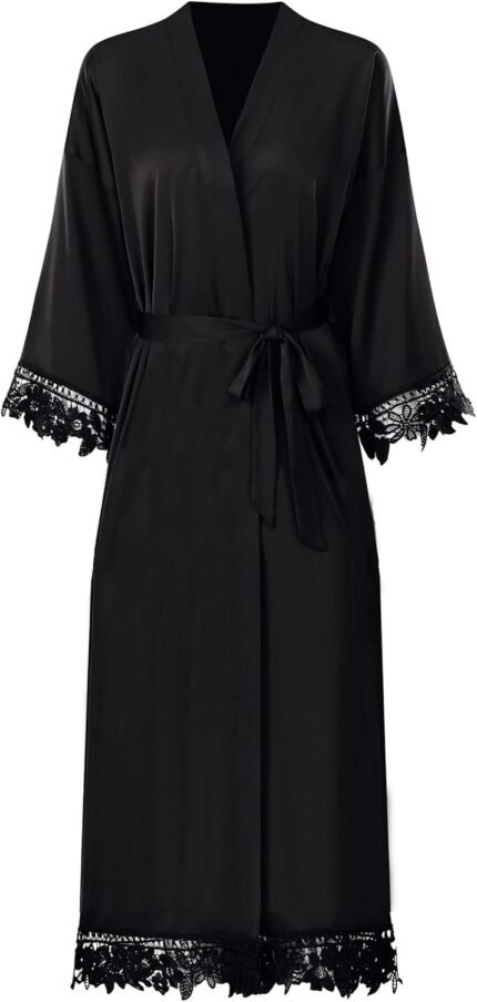 🔹 soft satin robe