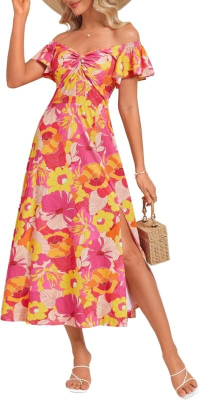 Off-shoulder dresses.