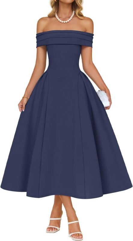 Off-shoulder dresses.