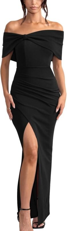 Off-shoulder dresses.