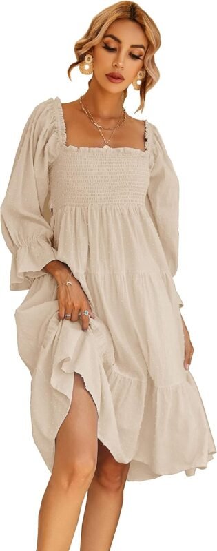 Off-shoulder dresses.
