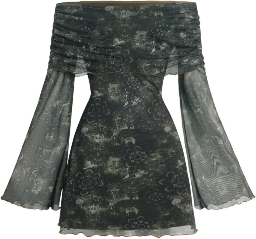 Off-shoulder dresses.