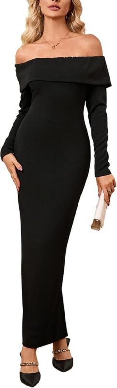 Off-shoulder dresses.