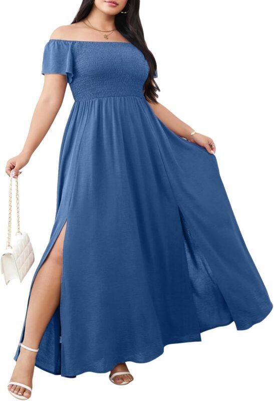 Off-shoulder dresses.