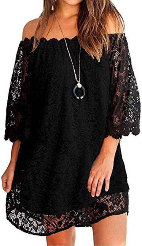 Off-shoulder dresses.
