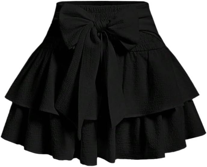 Ladies’s Fundamental Mini Skirt Cake Skirt with Tie Belt Again to Outfits Skirt Ladies’s Fundamental Mini Skirt Cake Skirt with Tie Belt Again to Outfits Skirt