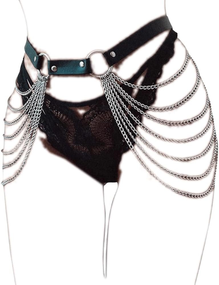 Joygulls Punk Attractive Gothic Jewellery Equipment Waist Chain Goth Belt Leather-based Layered Stomach Physique Chains Joygulls Punk Attractive Gothic Jewellery Equipment Waist Chain Goth Belt Leather-based Layered Stomach Physique Chains