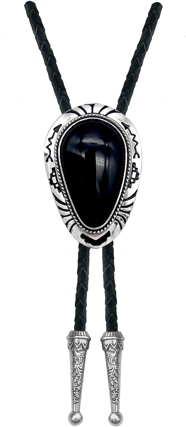 Stone Bolo Tie Native Western Cowboy Handmade Genunie Leather-based Bola Tie Necktie For Males Girls Stone Bolo Tie Native Western Cowboy Handmade Genunie Leather-based Bola Tie Necktie For Males Girls