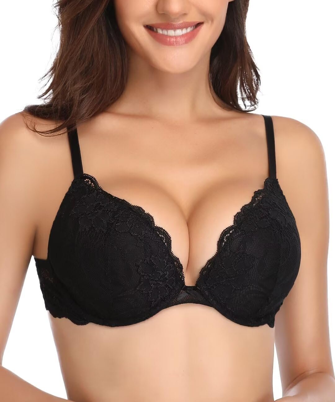 Deyllo Ladies’s Push Up Lace Bra Consolation Padded Underwire Bra Carry Up Add One Cup Deyllo Ladies’s Push Up Lace Bra Consolation Padded Underwire Bra Carry Up Add One Cup