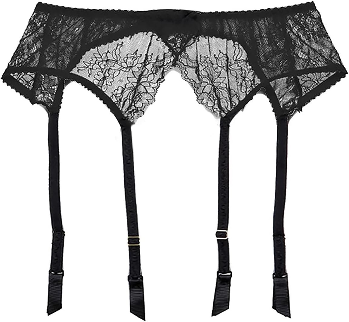 Lace Garter Belt for Girls Bow Knot Adjustable Garters Mesh Sheer Horny Suspender Belts for Thigh Excessive Stockings Lace Garter Belt for Girls Bow Knot Adjustable Garters Mesh Sheer Horny Suspender Belts for Thigh Excessive Stockings
