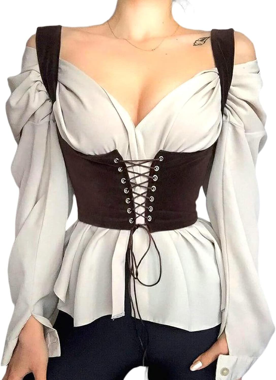 Ladies ‘s Lace Up Corset Bustier Horny Waist Coach Belt Bustier Steampunk Underbust Corset Ladies ‘s Lace Up Corset Bustier Horny Waist Coach Belt Bustier Steampunk Underbust Corset