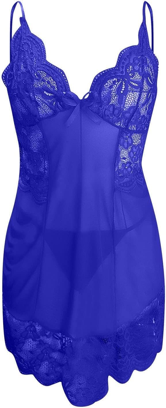 Babydoll Lingerie for Girls Honeymoon V Neck Chemise Attractive Unique Open Entrance Negligee