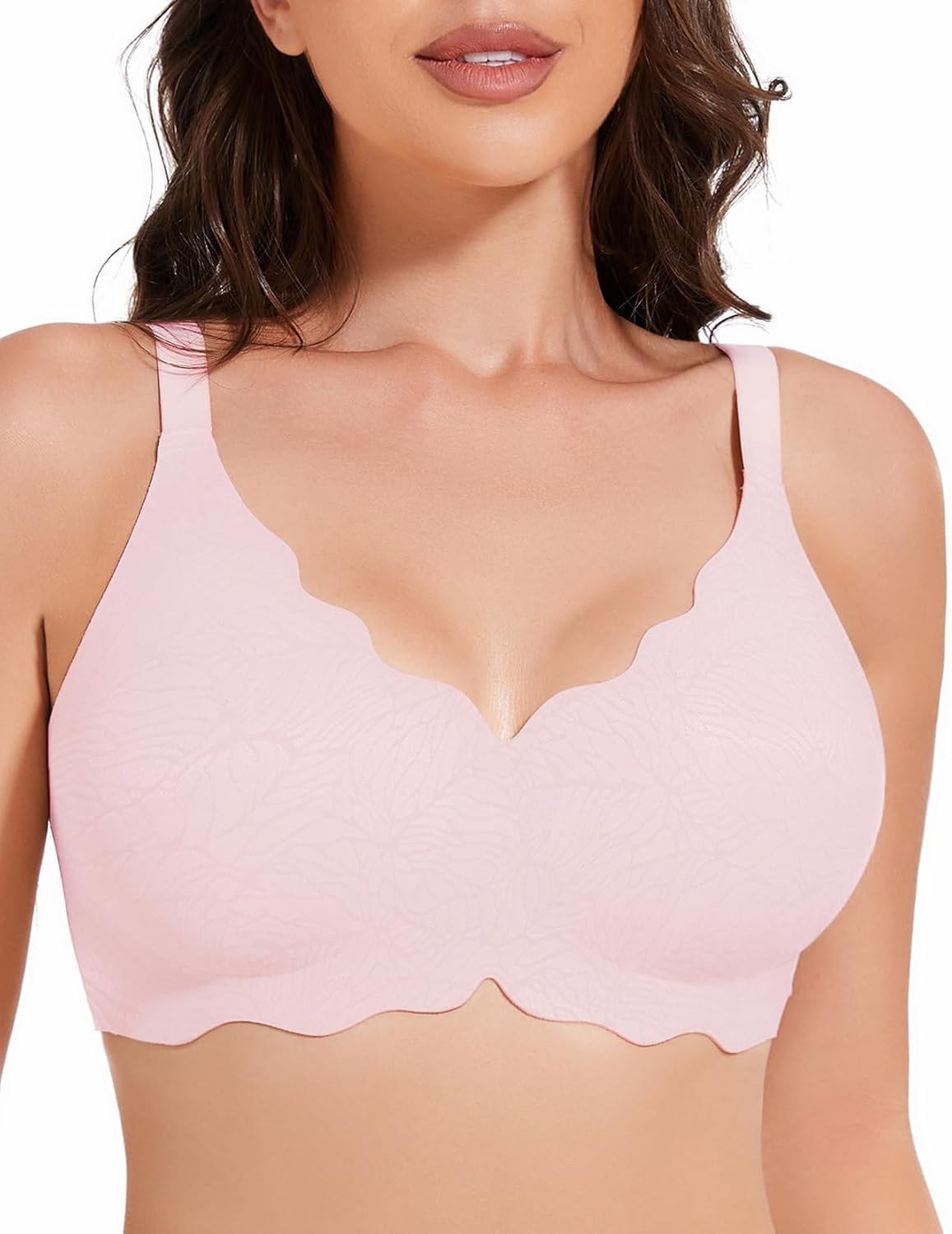 Floral Wi-fi Bras for Ladies No Underwire Seamless Bralettes for Ladies with Help V Neck Wavy Womens Bras Floral Wi-fi Bras for Ladies No Underwire Seamless Bralettes for Ladies with Help V Neck Wavy Womens Bras