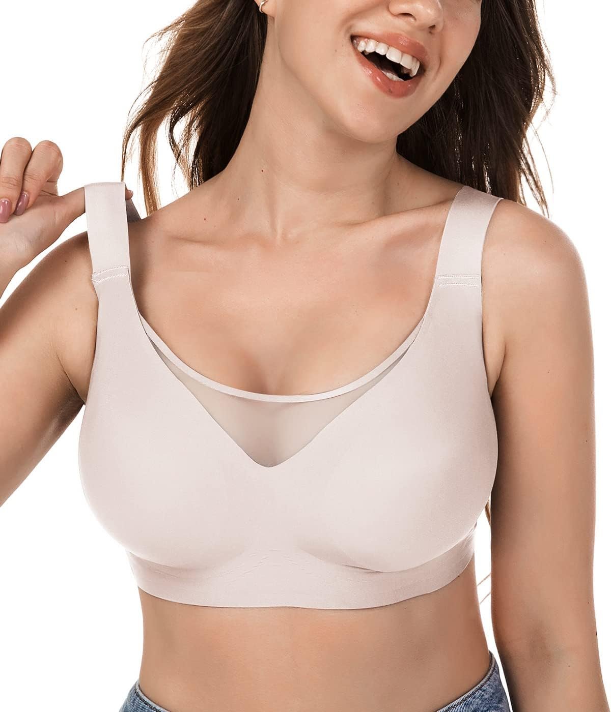 Wi-fi Bras for Ladies (34C-42DD), Extraordinarily Comfy Seamless Bra Mesh Bralettes Adjustable Straps On a regular basis Bra Wi-fi Bras for Ladies (34C-42DD), Extraordinarily Comfy Seamless Bra Mesh Bralettes Adjustable Straps On a regular basis Bra