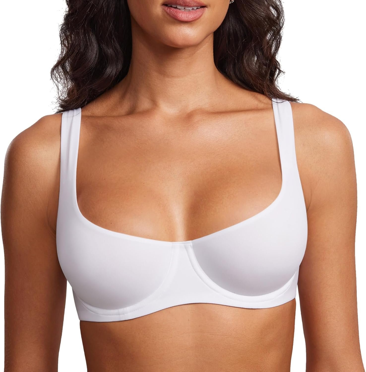 DOBREVA Ladies’s Unlined Balconette Bra Underwire Supportive Plus Measurement Easy Scoop Neck DOBREVA Ladies’s Unlined Balconette Bra Underwire Supportive Plus Measurement Easy Scoop Neck