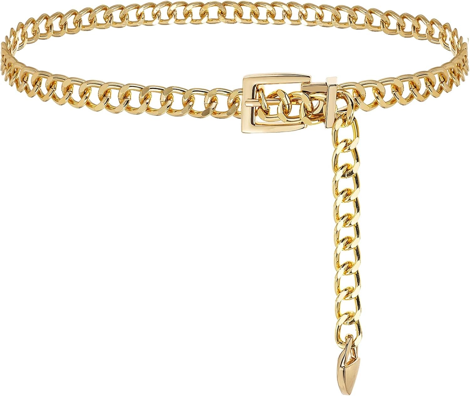 Suyi Chain Belts for Ladies Women Steel Waist Belt for Attire Suyi Chain Belts for Ladies Women Steel Waist Belt for Attire
