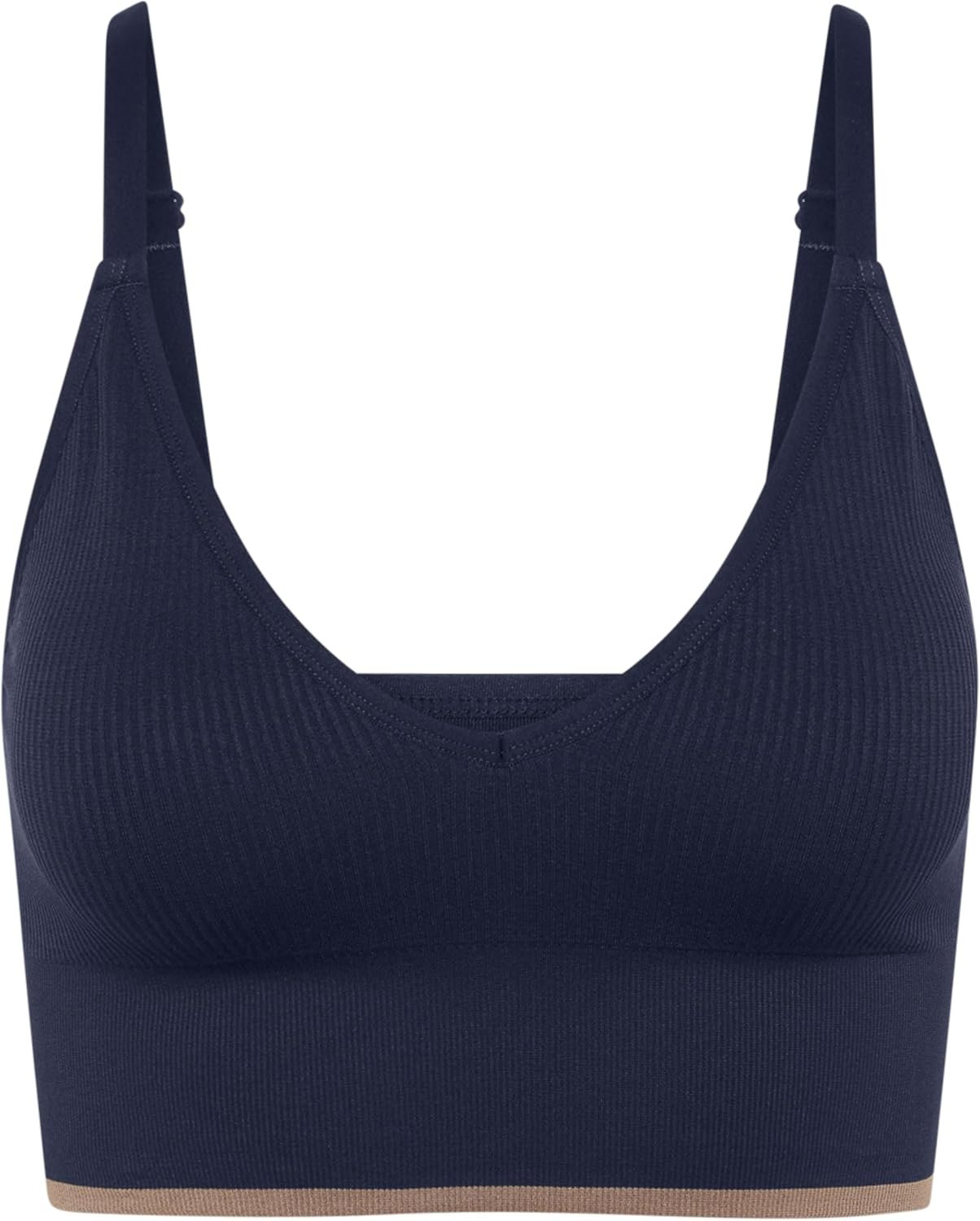 Lounge Rib Triangle Bralette – Extremely-Gentle & Light-weight Deep V Ribbed Bralette