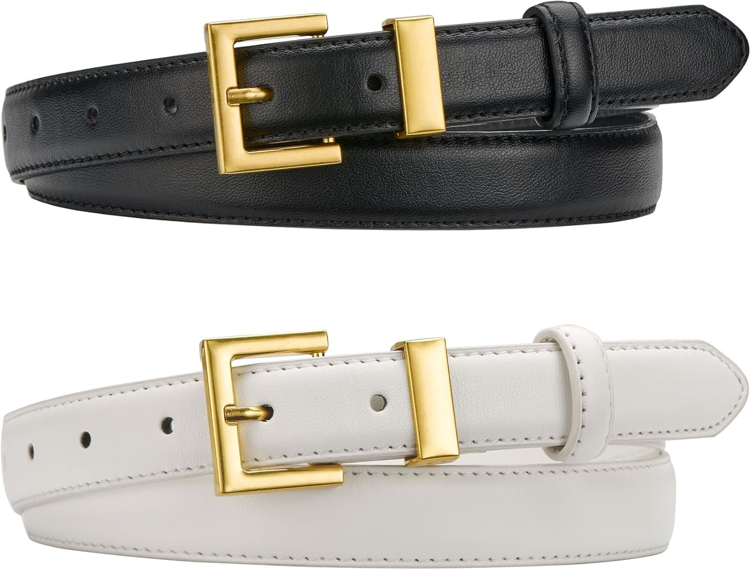 2 Pack Girls’s Leather-based Belts for Denims Pants Attire Vogue Girls Wasit Belt with Sq. Golden Buckle 2 Pack Girls’s Leather-based Belts for Denims Pants Attire Vogue Girls Wasit Belt with Sq. Golden Buckle